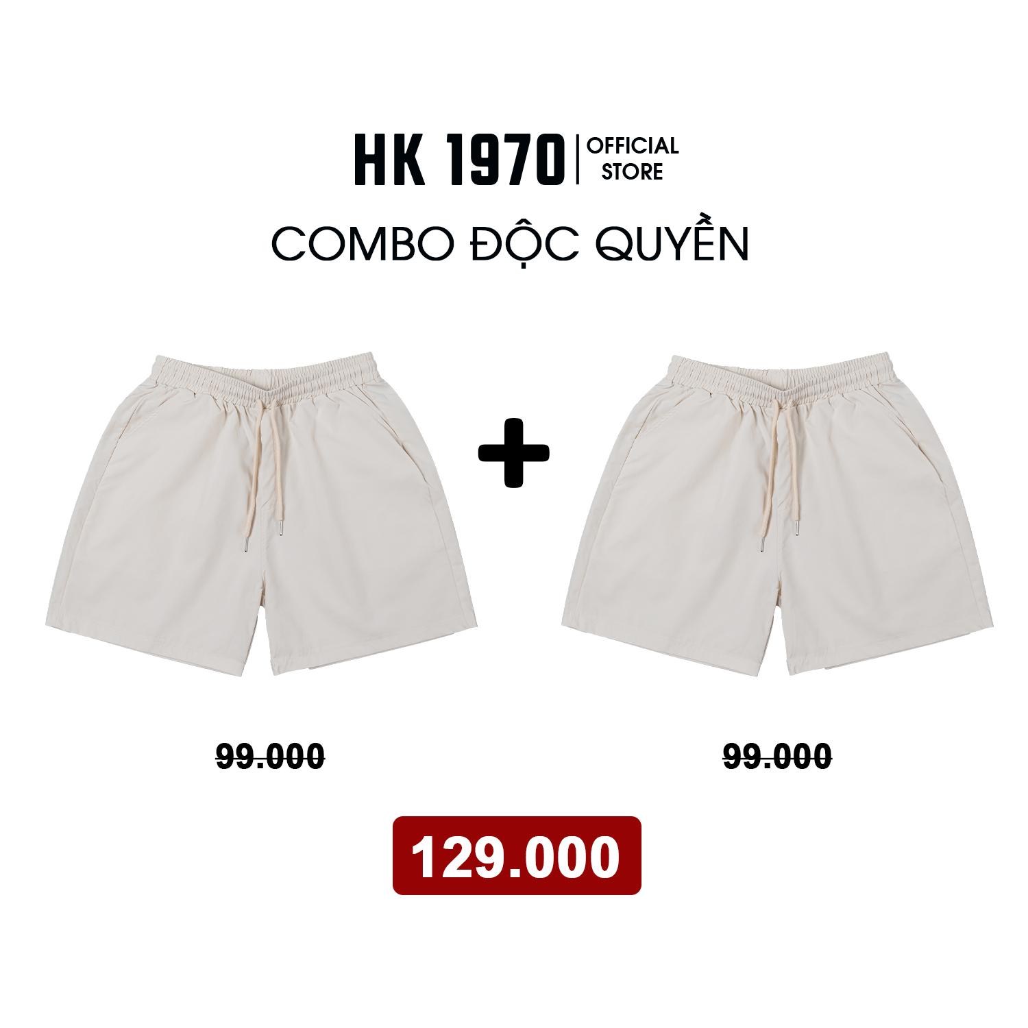 [HK1970 x THÀNH ĐƠN GIẢN] Quần Short Gió Basic Nam Nữ Unisex Chất Vải Gió Cao Cấp Mềm Mịn Form Ống Ngang Gối Q211