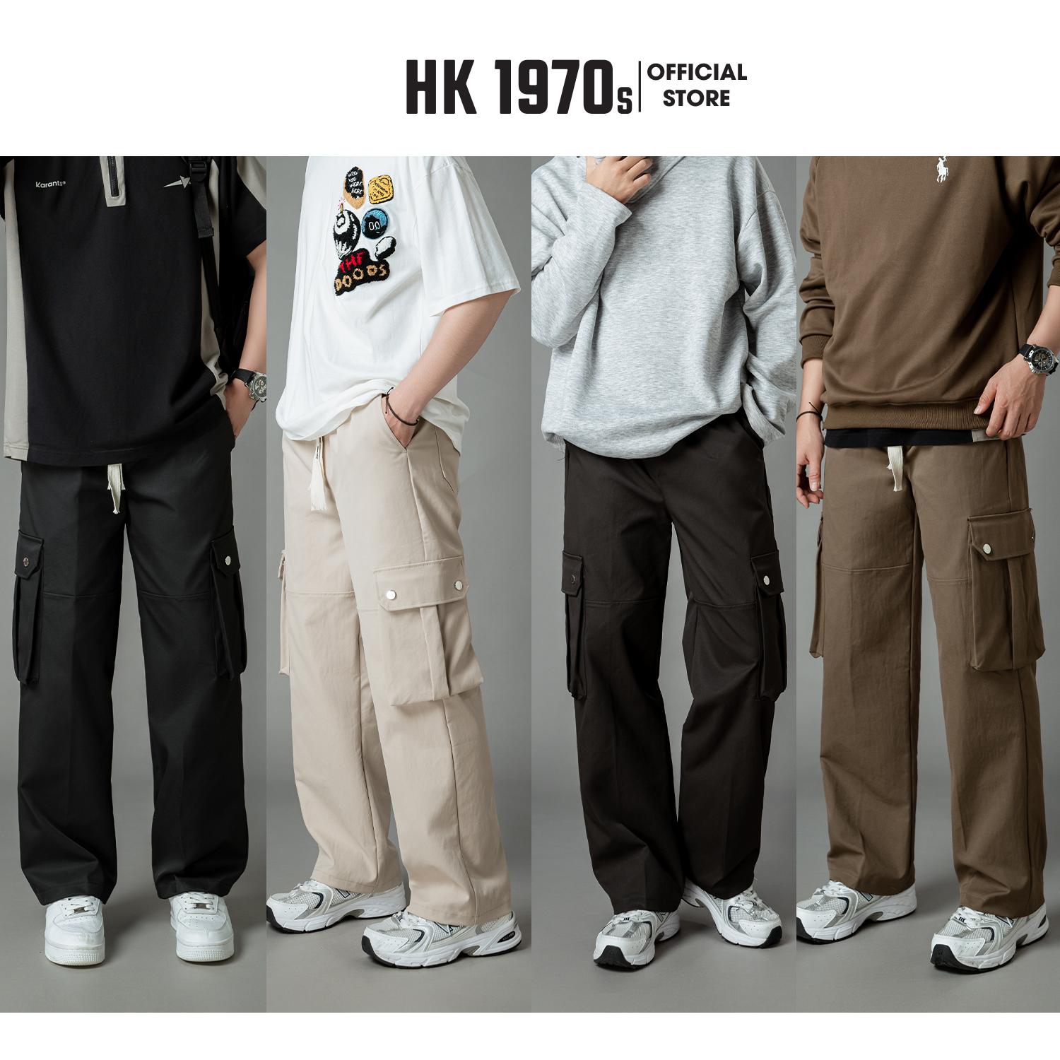 Quần Túi Hộp Dáng Suông, Quần Túi Hộp Vải KaKi Nam Nữ Phong Cách Đường Phố Đơn Giản Basic Q219 Menswear Pants Kaki