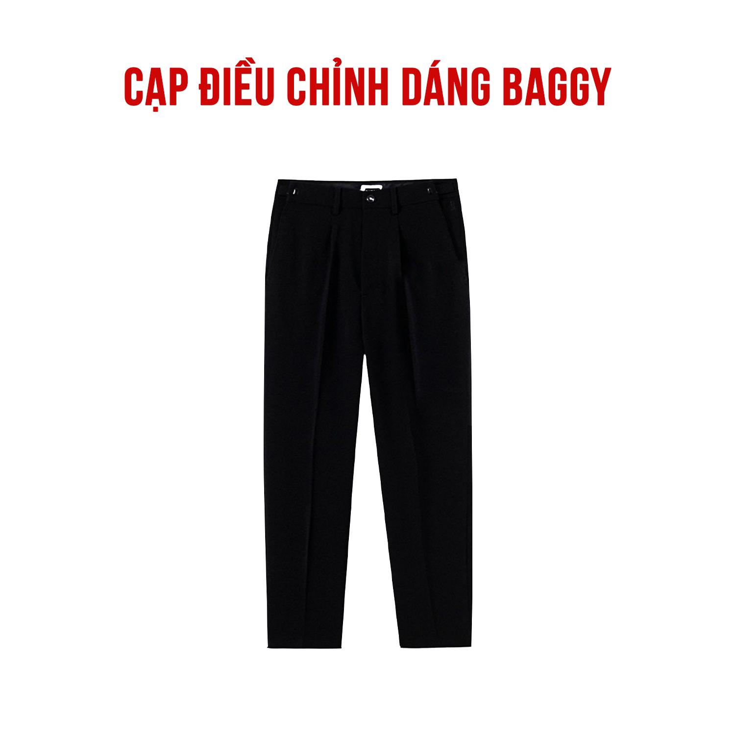 Quần Âu Cạp Điều Chỉnh Độ Rộng Vòng Eo Form Dáng Baggy, Quần Tây Nam Phong Cách Hàn Quốc Co Giãn Q141 Menswear Pants