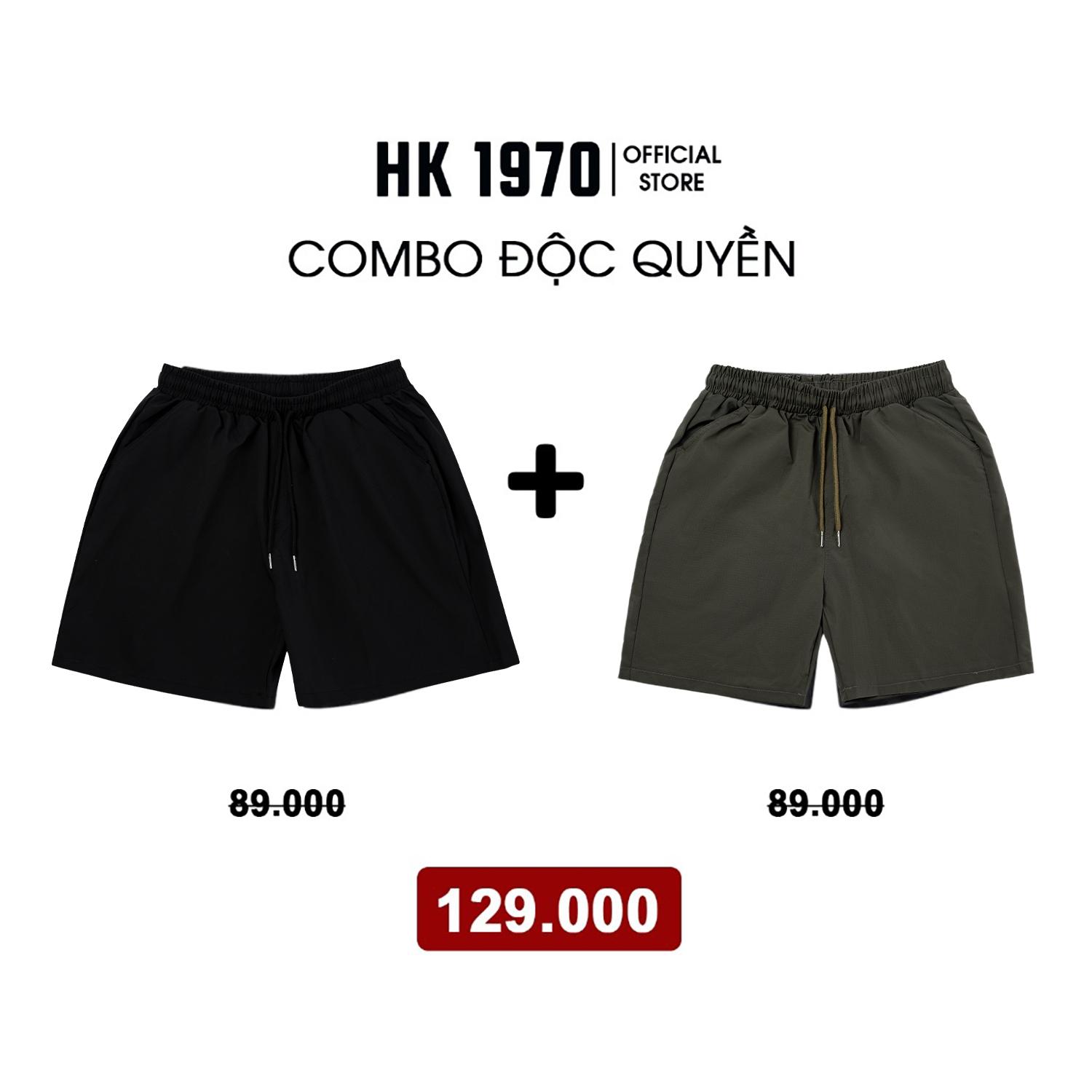 [HK1970 x THÀNH ĐƠN GIẢN] Quần Short Gió Basic Nam Nữ Unisex Chất Vải Gió Cao Cấp Mềm Mịn Form Ống Ngang Gối Q211