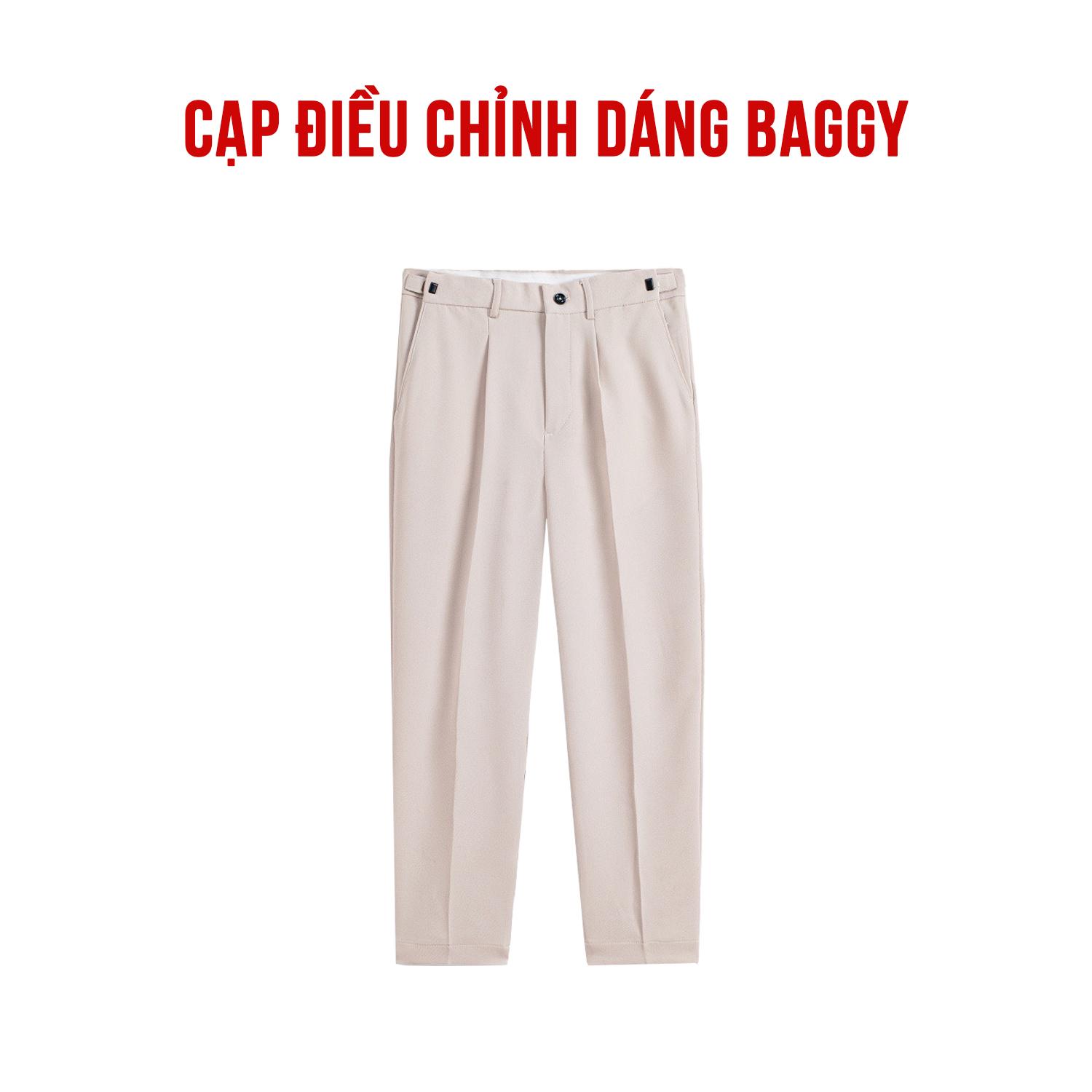 Quần Âu Cạp Điều Chỉnh Độ Rộng Vòng Eo Form Dáng Baggy, Quần Tây Nam Phong Cách Hàn Quốc Co Giãn Q141 Menswear Pants