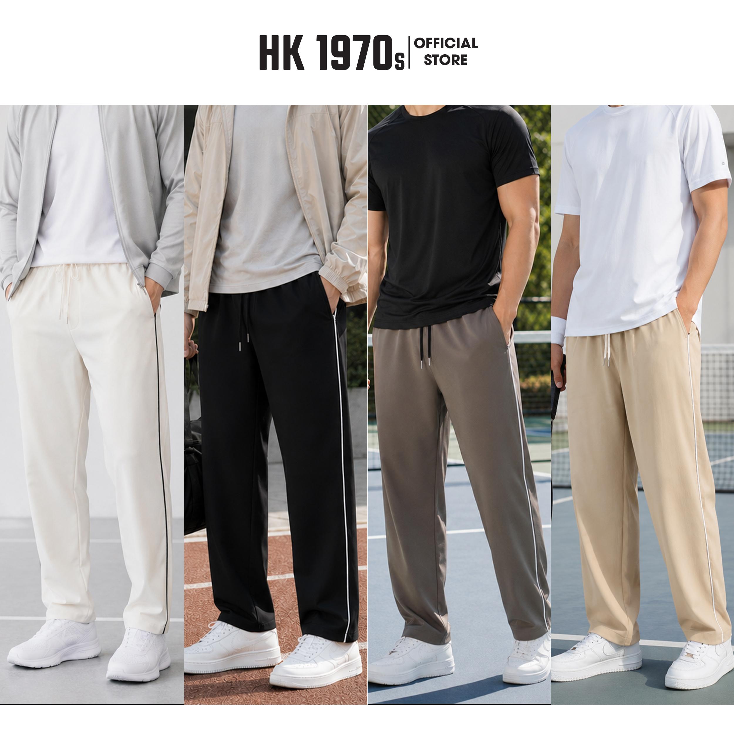Quần Gió Thể Thao Mềm Mịn Co Giãn Nhẹ Dáng Baggy Quần Ống Suông Nam Nữ Unisex Cho Mùa Hè Q222 Màu Đen Kaki Nâu Be