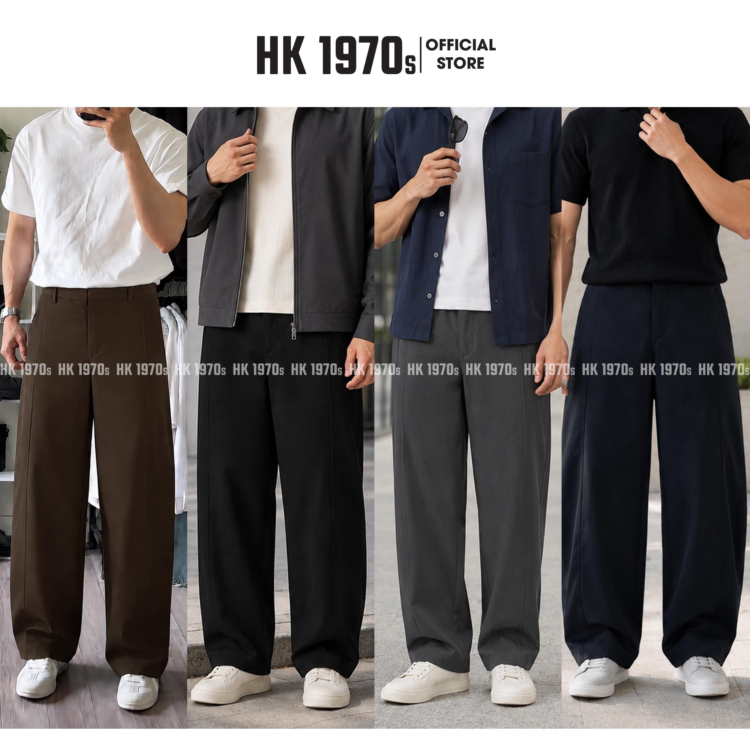 Quần Dài Kaki Nam Quần Ống Rông Cạp Chun Sau Vải Kaki Đài Mềm Mịn Co Giãn Nhẹ Form Rộng Thiết Kế Mới Phong Cách Đường Phố Q250