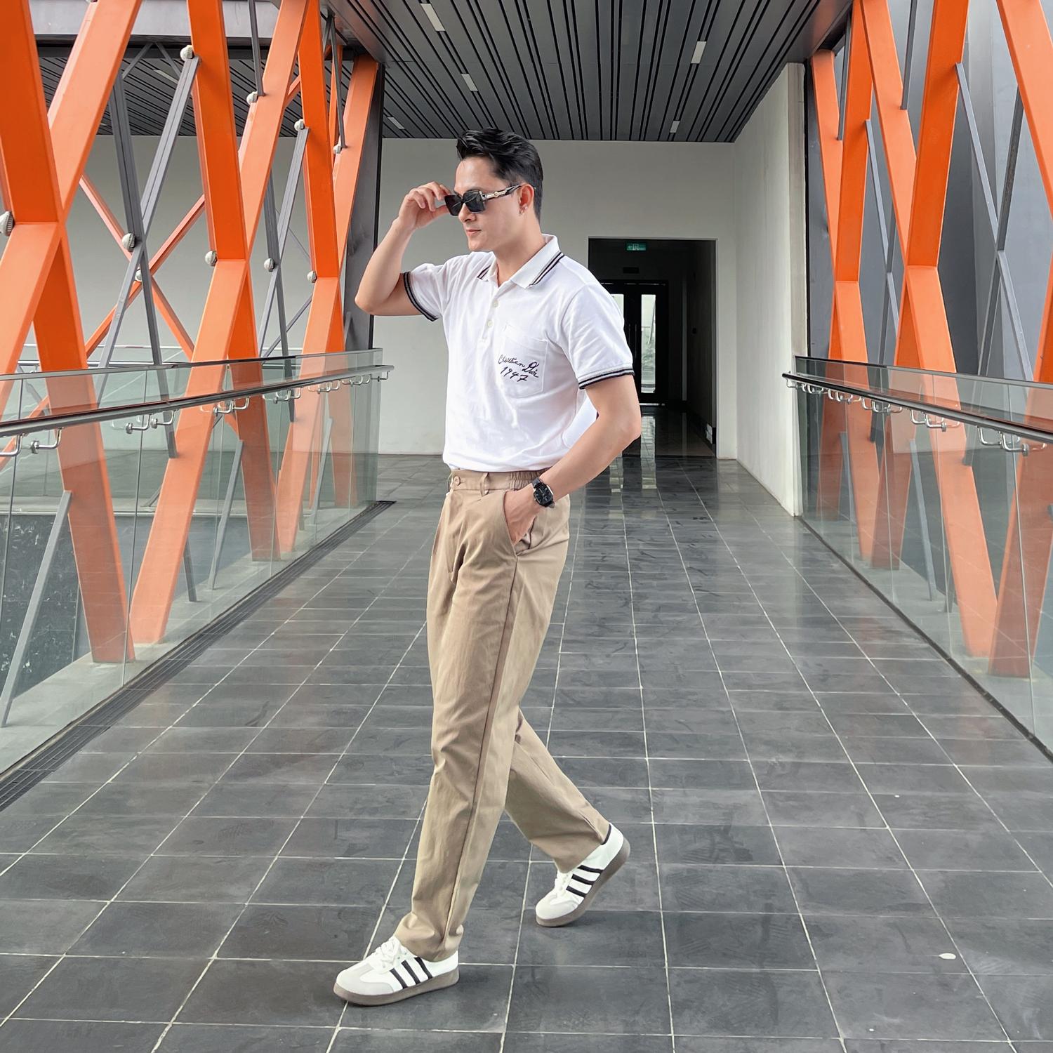 Quần Kaki Nam Co Dãn Mềm Không Xù Dáng Baggy Ống Suông, Phong Cách Hàn Quốc Trẻ Trung Q209