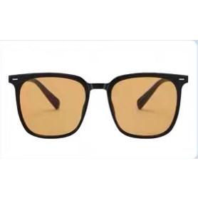 Kính Mát Gọng Vuông Retro Thời Trang Quảng Châu Màu Đen-Vàng Nam Nữ Q082 Women Kính Mắt đủ viền kính râm