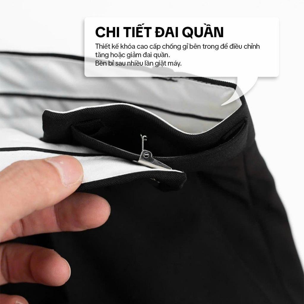 Quần âu nam , Quần tây nam vải tuyết mưa hàn quốc ống côn dáng ôm Q101 Menswear Pants Ong Có Túi Trắng Đen  quần  âu