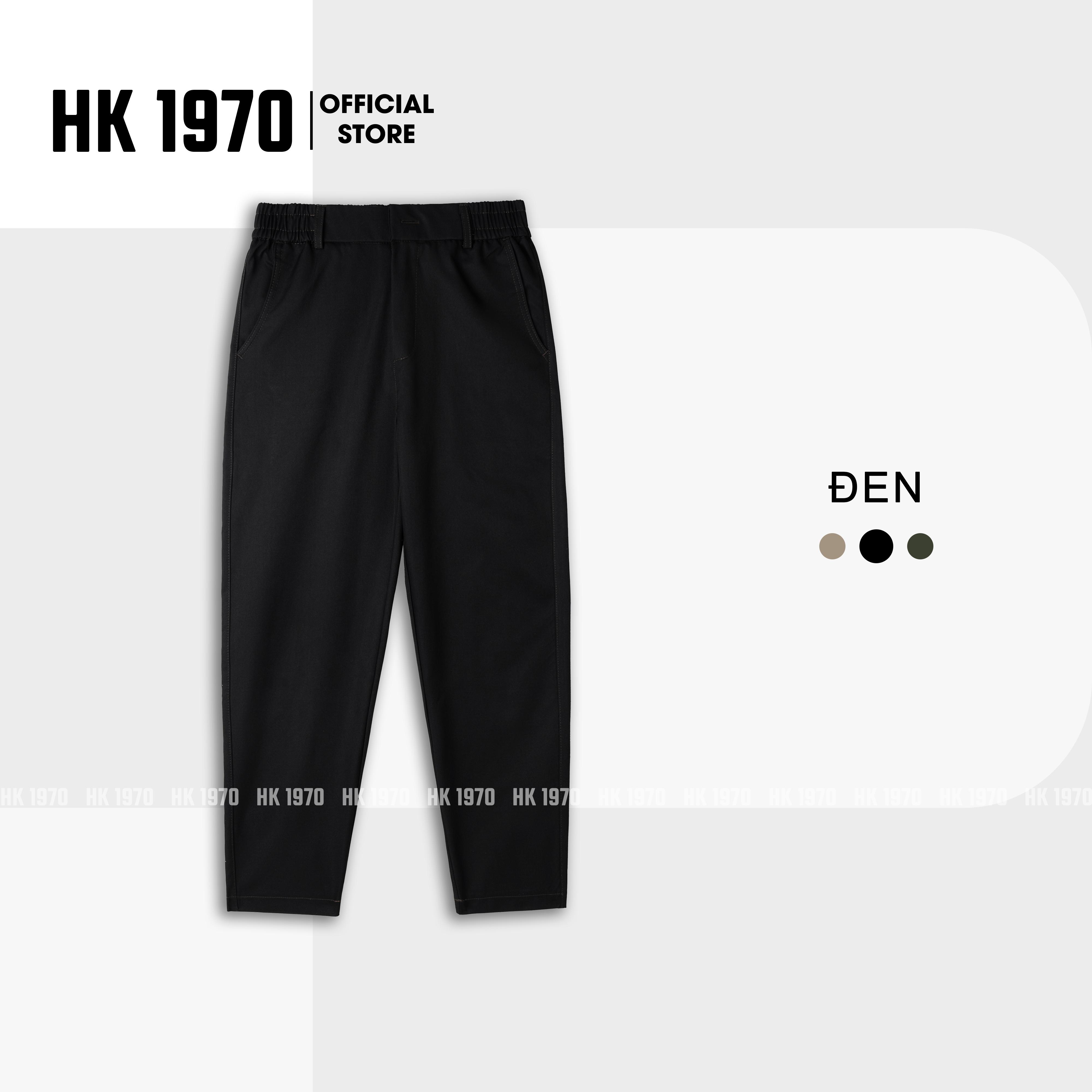 Quần Kaki Nam Eo Chun Sườn Ống Côn Vải Kaki 280GSM Kẻ Ô 280GSM Không Nhăn Xù Bai Nhão, Vải Siêu Bền Phong Cách Vintage Q228