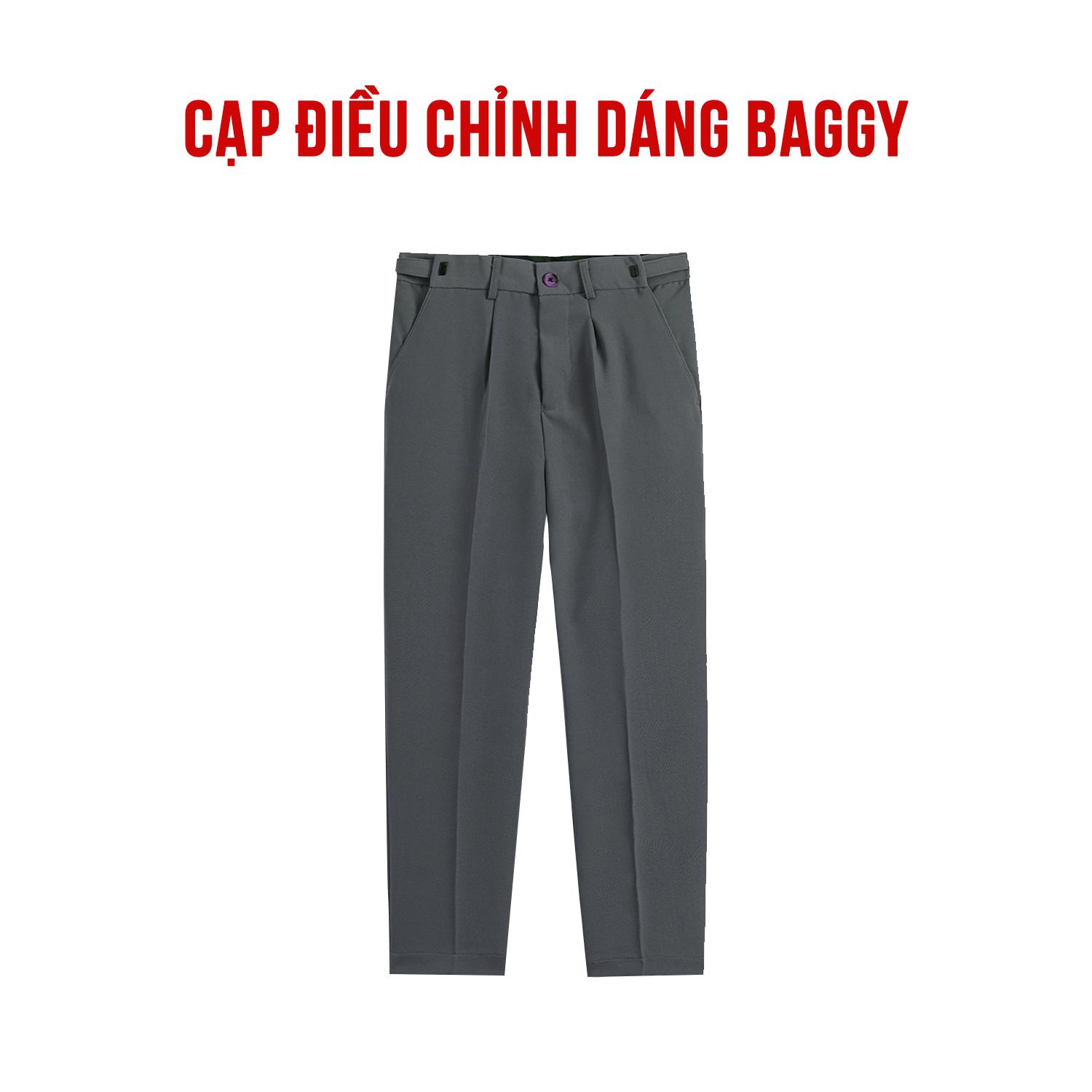 Quần Âu Cạp Điều Chỉnh Độ Rộng Vòng Eo Form Dáng Baggy, Quần Tây Nam Phong Cách Hàn Quốc Co Giãn Q141 Menswear Pants