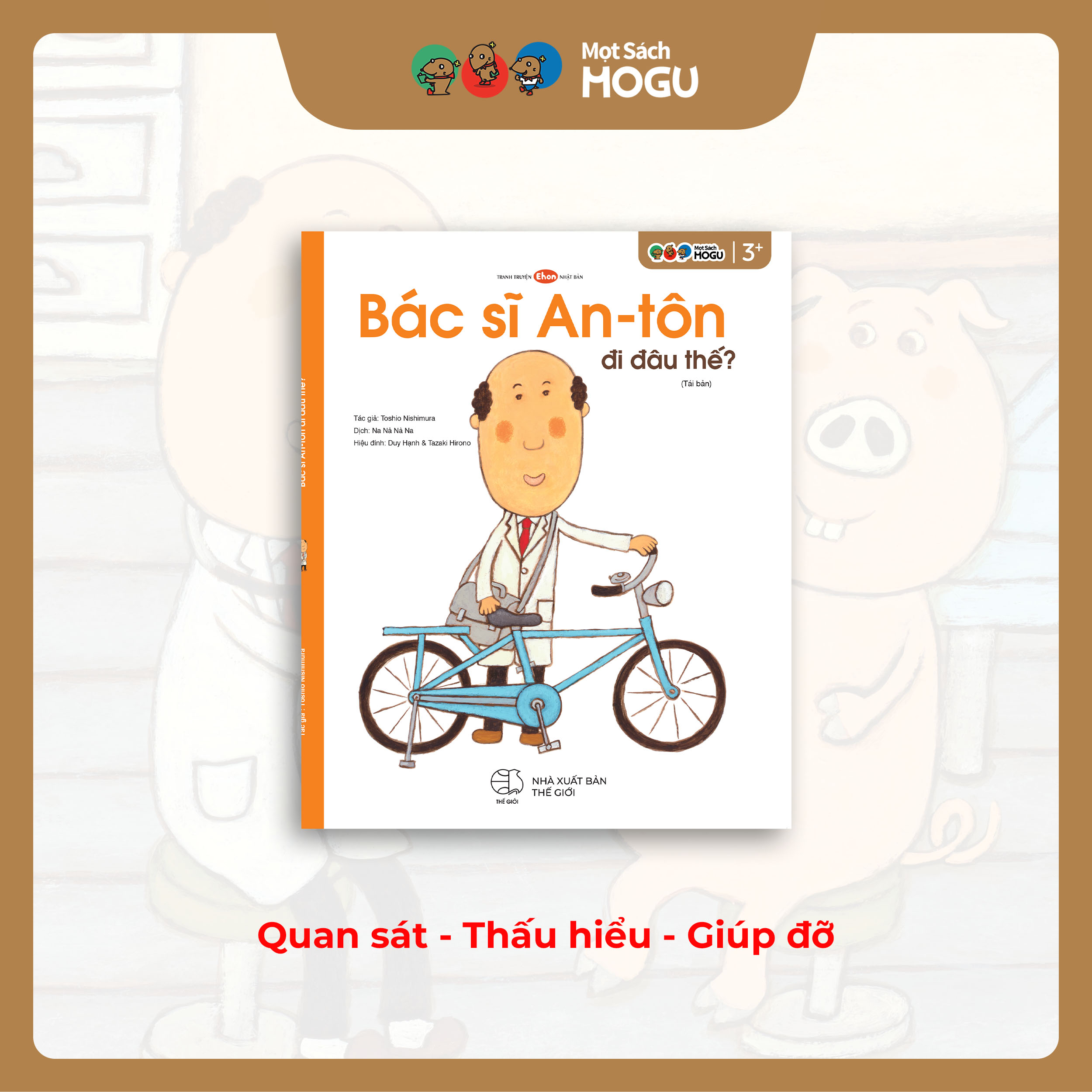 Bìa sách Ehon Bác sĩ An-tôn đi đâu thế dành cho trẻ 3+