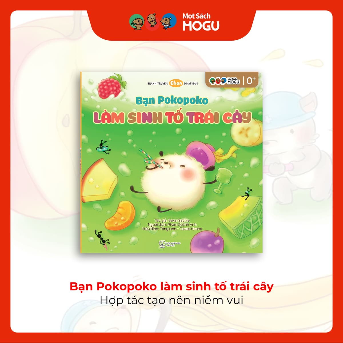 Bạn Pokopoko làm sinh tố trái cây