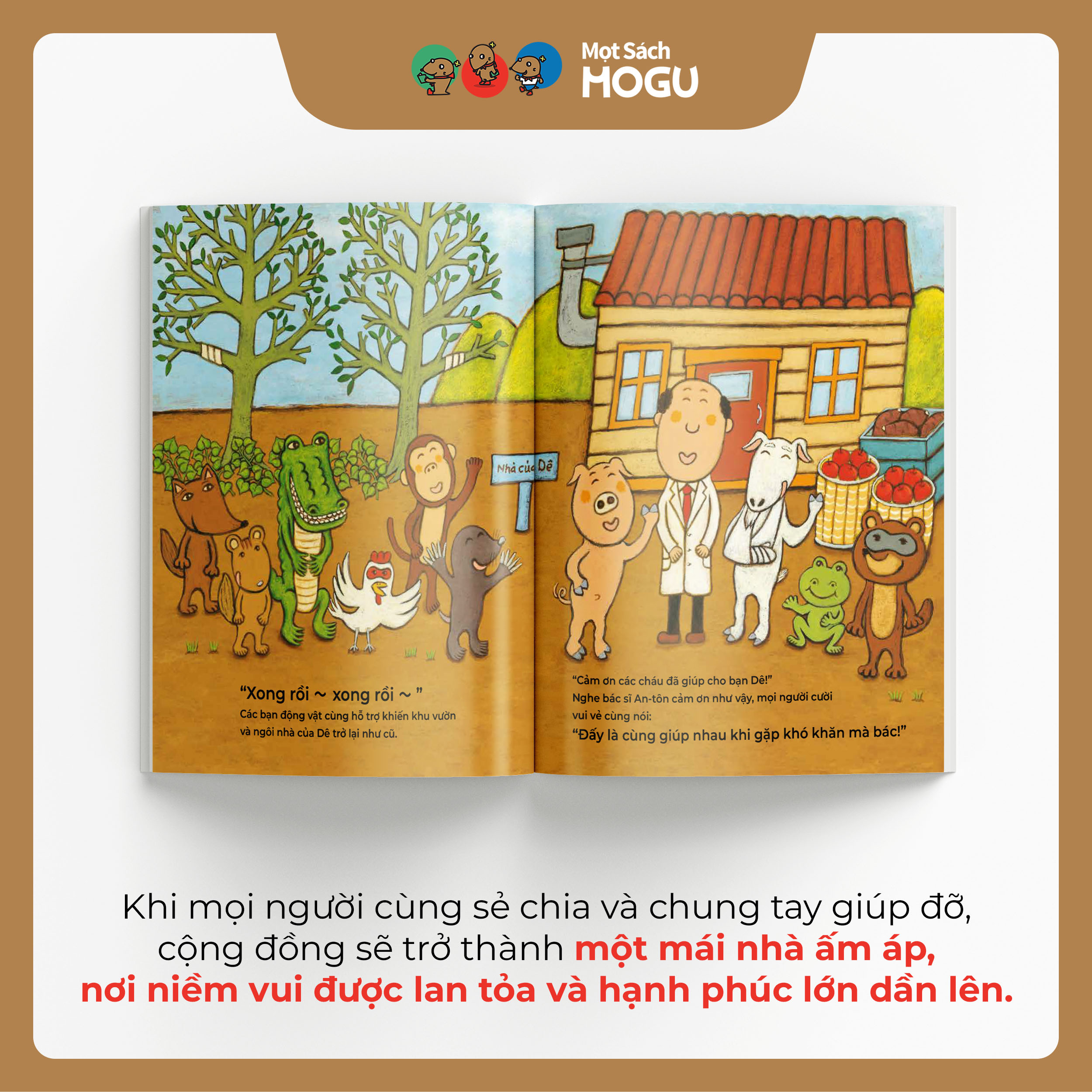 Ba mẹ đọc Ehon Bác sĩ An-tôn cùng bé 3 tuổi học sẻ chia và yêu thương