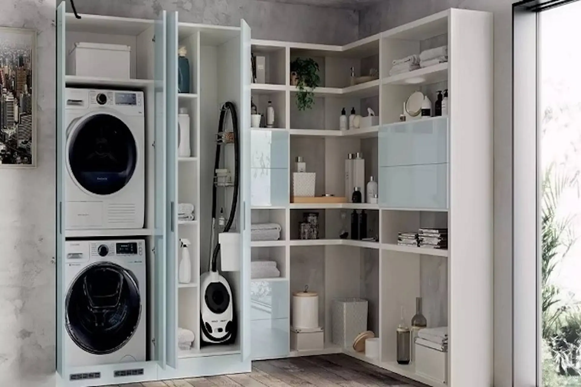 Cách để máy giặt và máy sấy chồng lên nhau an toàn, tiết kiệm diện tích và hiệu quả