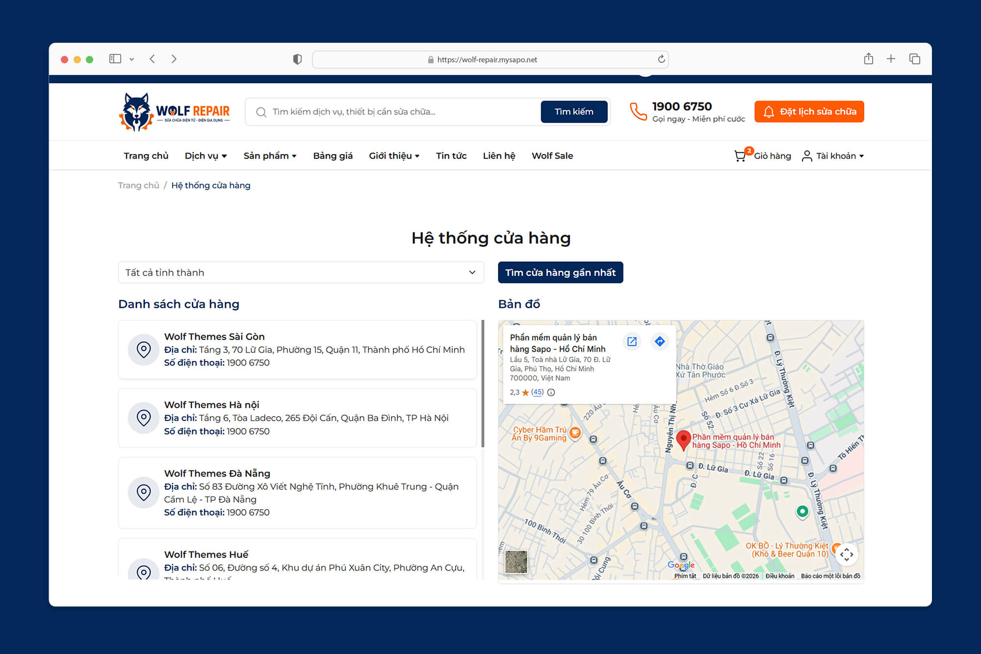 Hệ thống cửa hàng