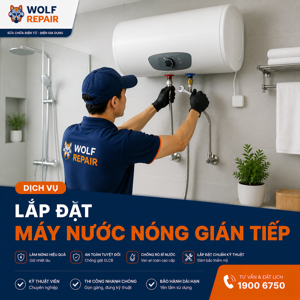 Lắp đặt Máy nước nóng gián tiếp