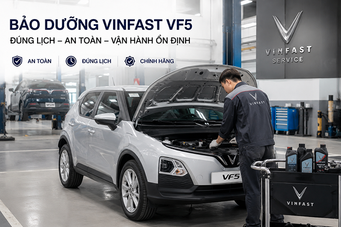 CÁC MỐC KM CẦN CHÚ Ý ĐỂ BẢO DƯỠNG XE ĐIỆN VINFAST VF5