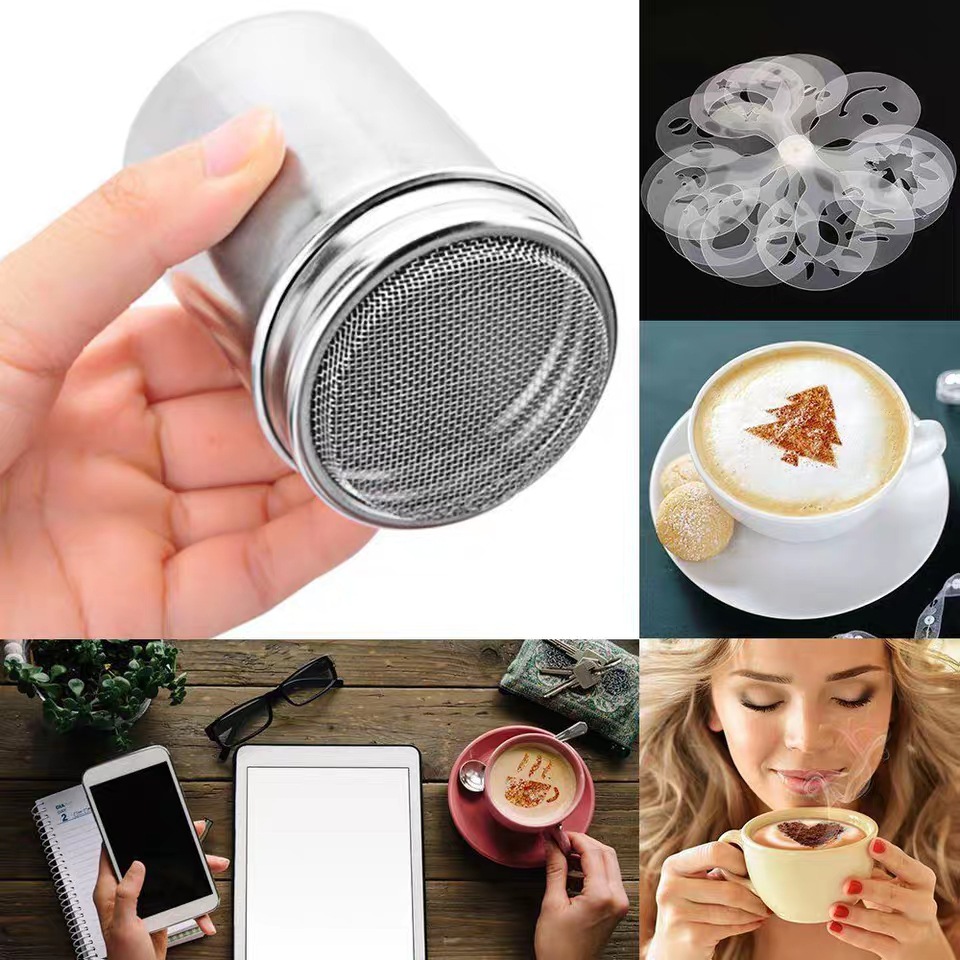 Lọ Rắc Bột Cà Phê, Cacao – Tạo Hình Latte Art Đẹp Mắt | Dụng Cụ Barista Chuyên Dụng