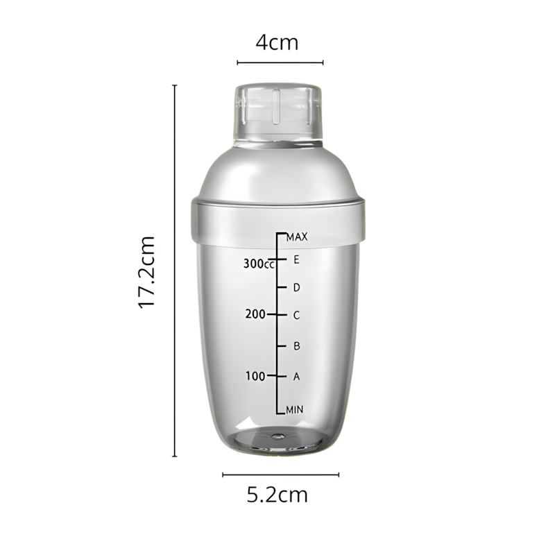 Bình Lắc Shaker Nhựa Cao Cấp – Bình Lắc Cocktail, Trà Sữa Có Vạch Chia Chính Xác (300ml - 1000ml)