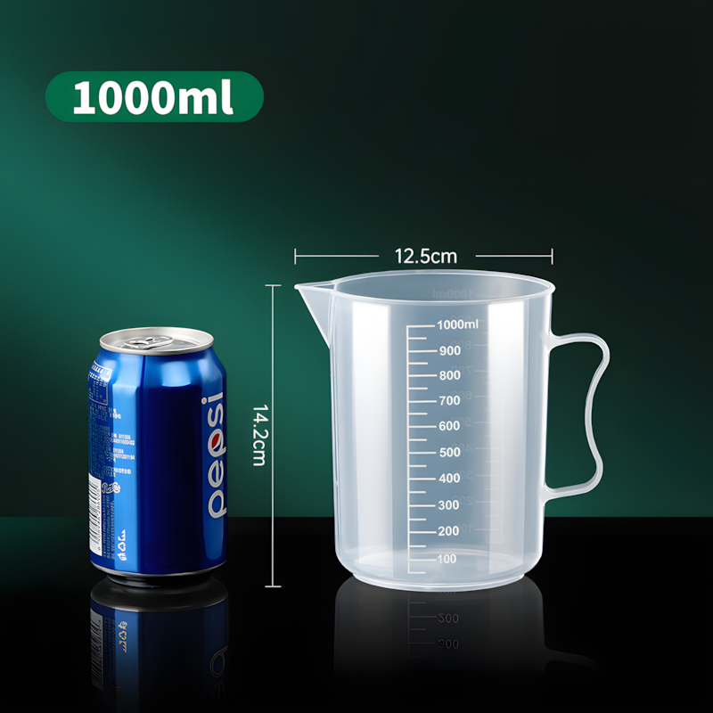 Ca đong định lượng dung tích lớn có vạch chia, làm bằng nhựa an toàn thực phẩm