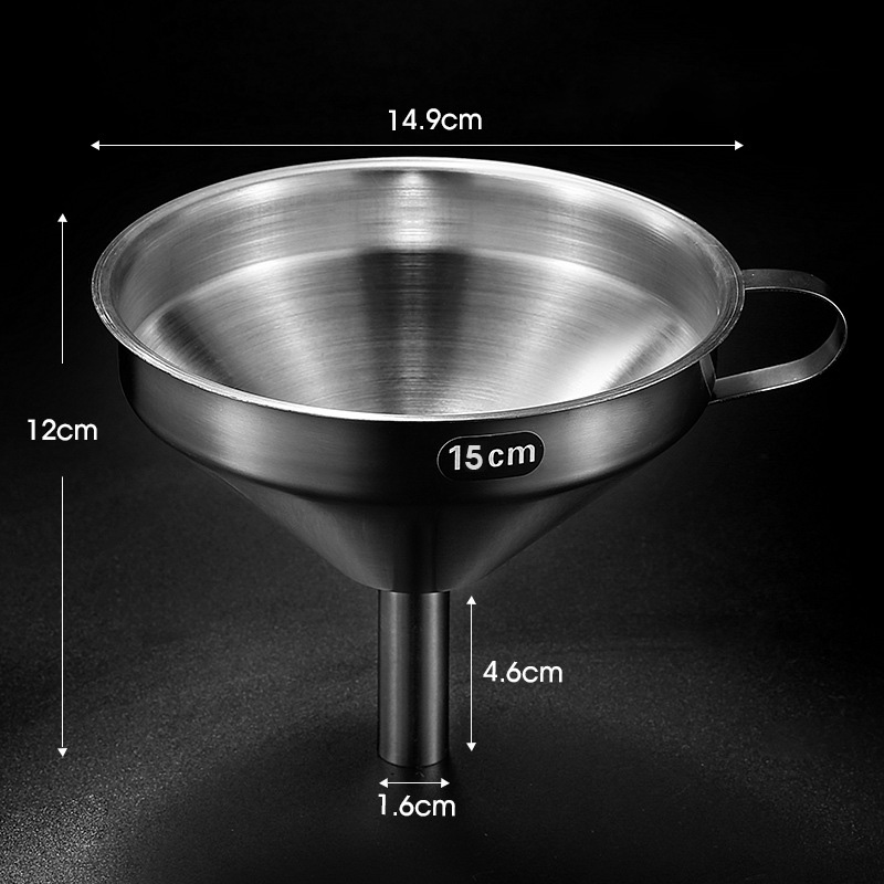 Phễu Inox 304 Nhà Bếp Loại Lớn – Lọc Dầu, Chất Lỏng, Rượu | An Toàn – Bền Bỉ – Đa Năng