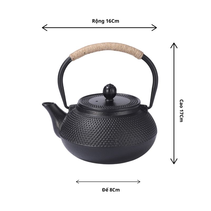 Ấm Pha Trà Gang Chịu Nhiệt – Giữ Trọn Hương Vị Trà Thủ Công