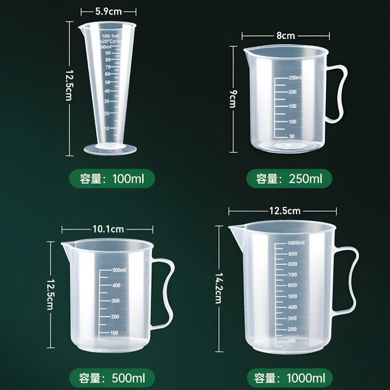 Ca đong định lượng dung tích lớn có vạch chia, làm bằng nhựa an toàn thực phẩm