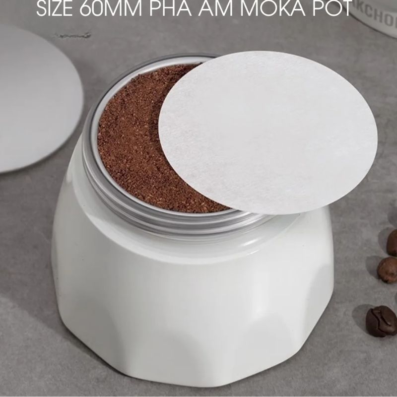 100 Phin Giấy Lọc Cà Phê Moka – Dùng Cho Máy & Pha Phin