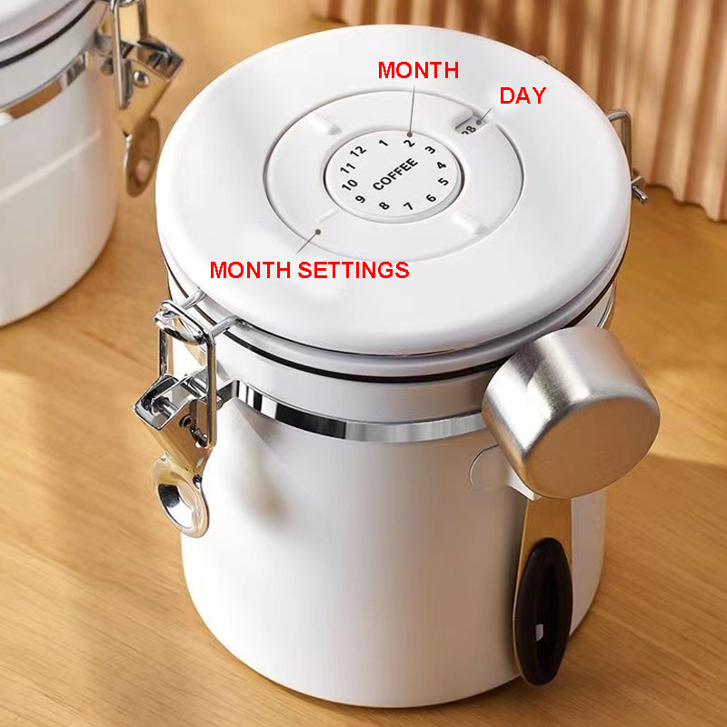 Hộp Đựng Cà Phê Inox 304 Cao Cấp – Có Van Xả Hơi, Giữ Trọn Hương Vị Nguyên Bản
