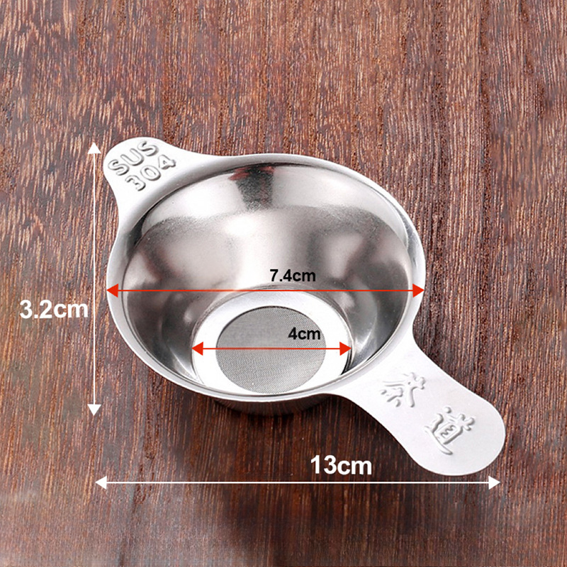Lọc Trà Inox 304 Có Giá Đỡ – Phễu Lọc Xác Trà Cao Cấp Cho Bình Trà, Cốc Trà
