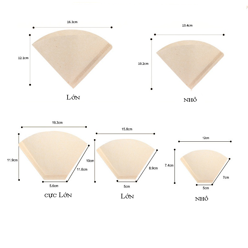 Giấy lọc cà phê V60 (100 Miếng) – Chiết xuất trọn vẹn hương vị nguyên bản