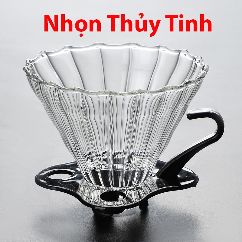 Phễu Lọc Cà Phê V60 Chịu Nhiệt – Đa Dạng Kích Cỡ, Phù Hợp Mọi Gu Pha Chế