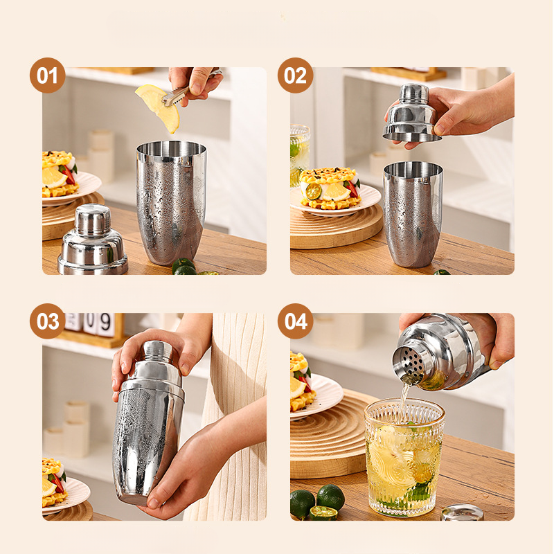 Bình lắc cocktail bằng thép không gỉ, dụng cụ pha chế inox