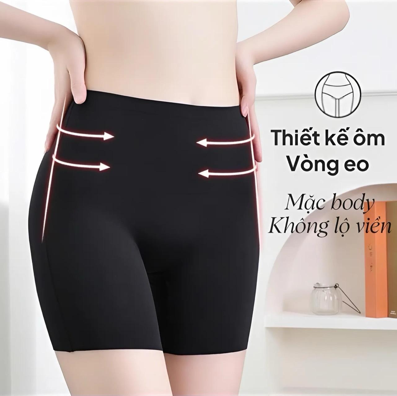 Quần Đùi Mặc Váy Nâng V3+ Gen Vòng Eoo, Mặc Không Lộ Viền, Quần Lót Nữ Mặc Váy Chất Su Lạnh Thoáng Mát [V69]