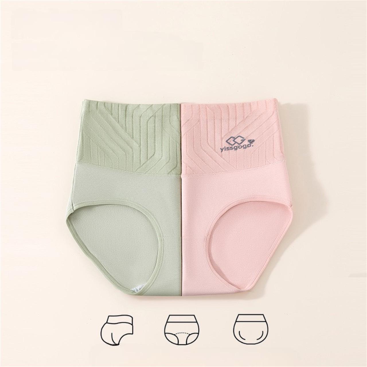 Sét 5 Quần Lót Nữ Cạp Cao Cotton nguyên chất Yisgo mặc hàng ngày ôm V2 thoải mái, Chất vải quần dày dặn, Đũng khàng khuẩn K+ Women
