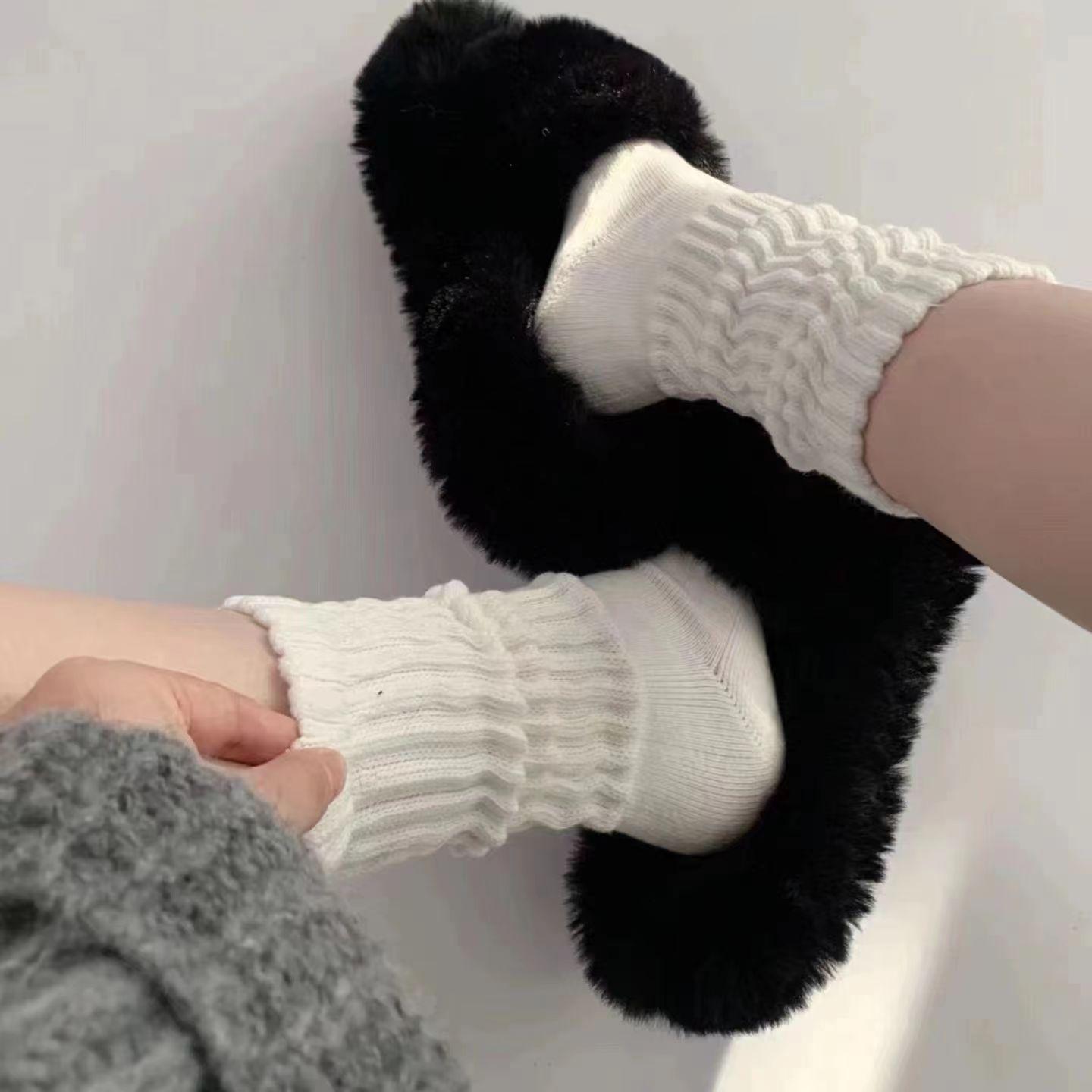[B17] Tất chân cổ cao liền bàn cá tính, vớ dệt kim hàng Quảng Châu, vải cotton mềm mại thấm hút tốt