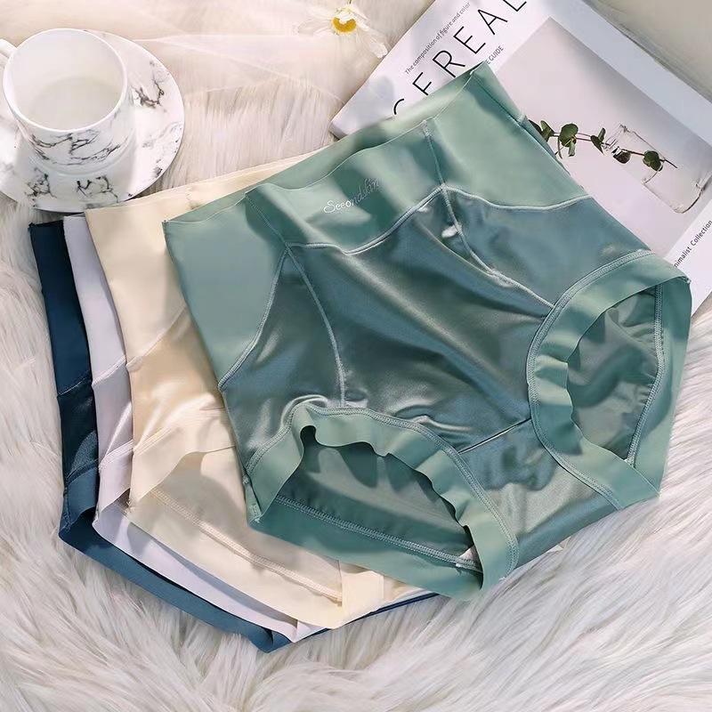 [V7] Sét 5 Quần Lót Nữ Su Lụa Satin Cạp Cao Chất Mềm Mát Hàng Cao Cấp Women