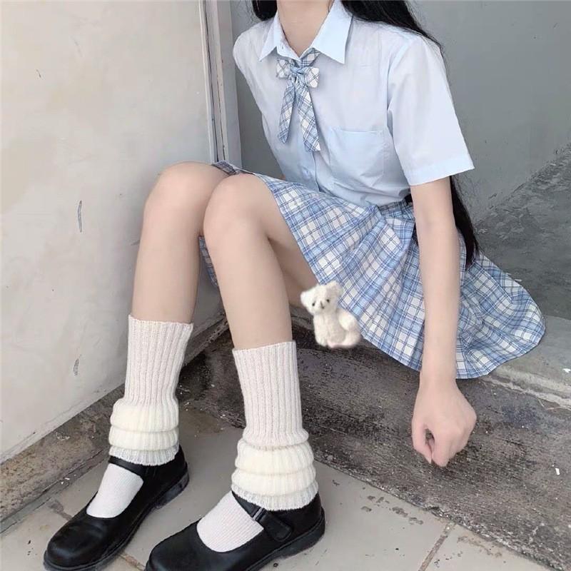 [B31] Tất Ống chân dệt kim dài 40cm, Tất len cá tính dễ thương làm ấm chân và phong cách thời trang Nữ