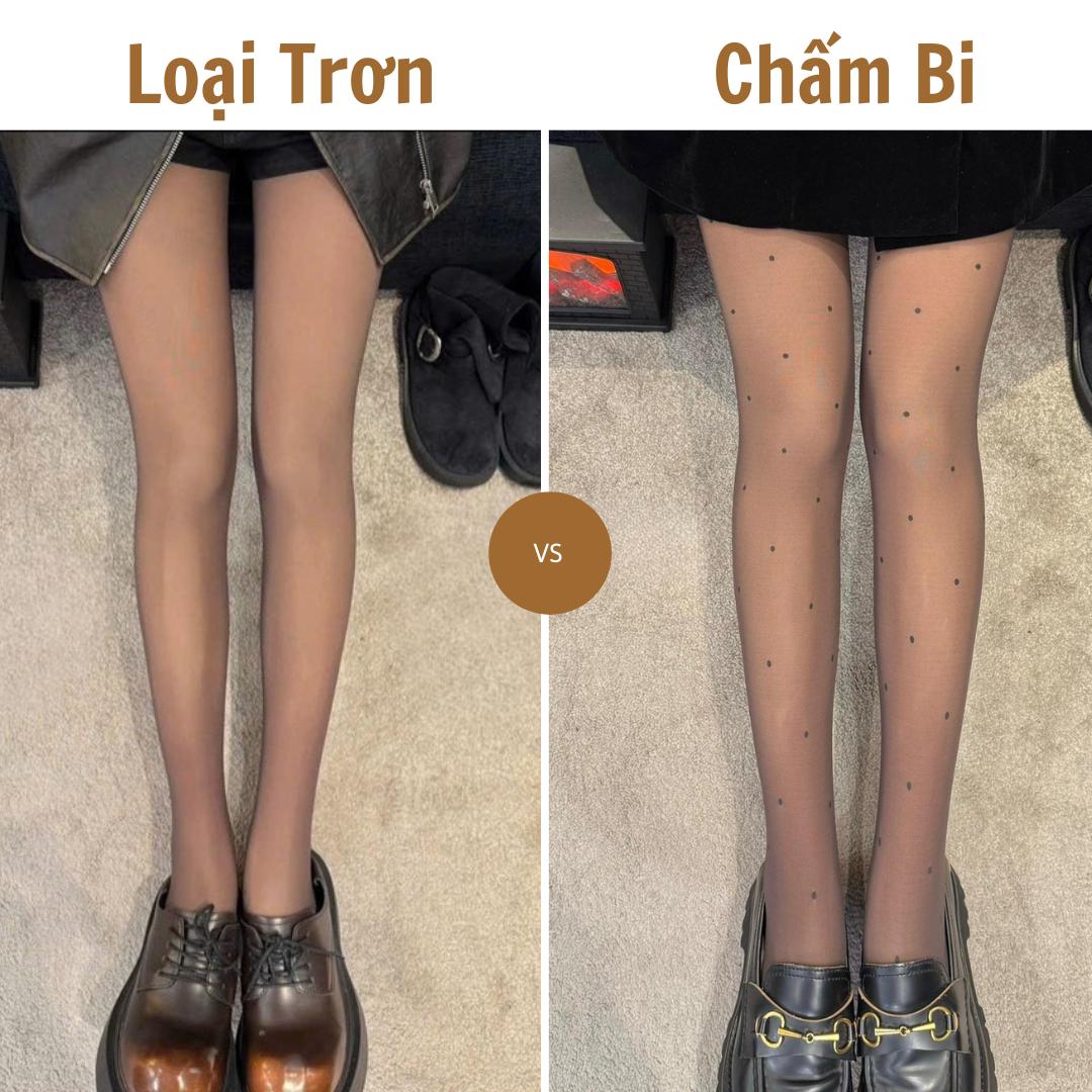 Quần Tất [CÓ PHIÊN BẢN NẤM] Che Khuyết Điểm Lên Thật Chân Kết Hợp Họa Tiết Trẻ Trung