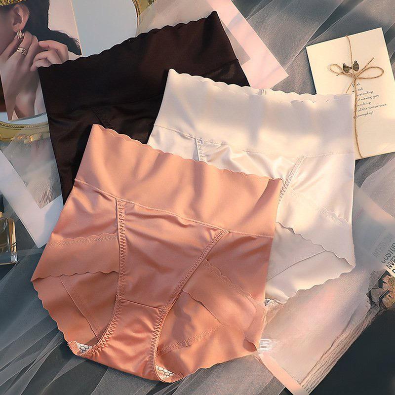 [NewCaocấp_X8] Sét 5 Quần Lót Nữ Su Lụa Satin Cạp Cao Đũng Kháng Khuẩn