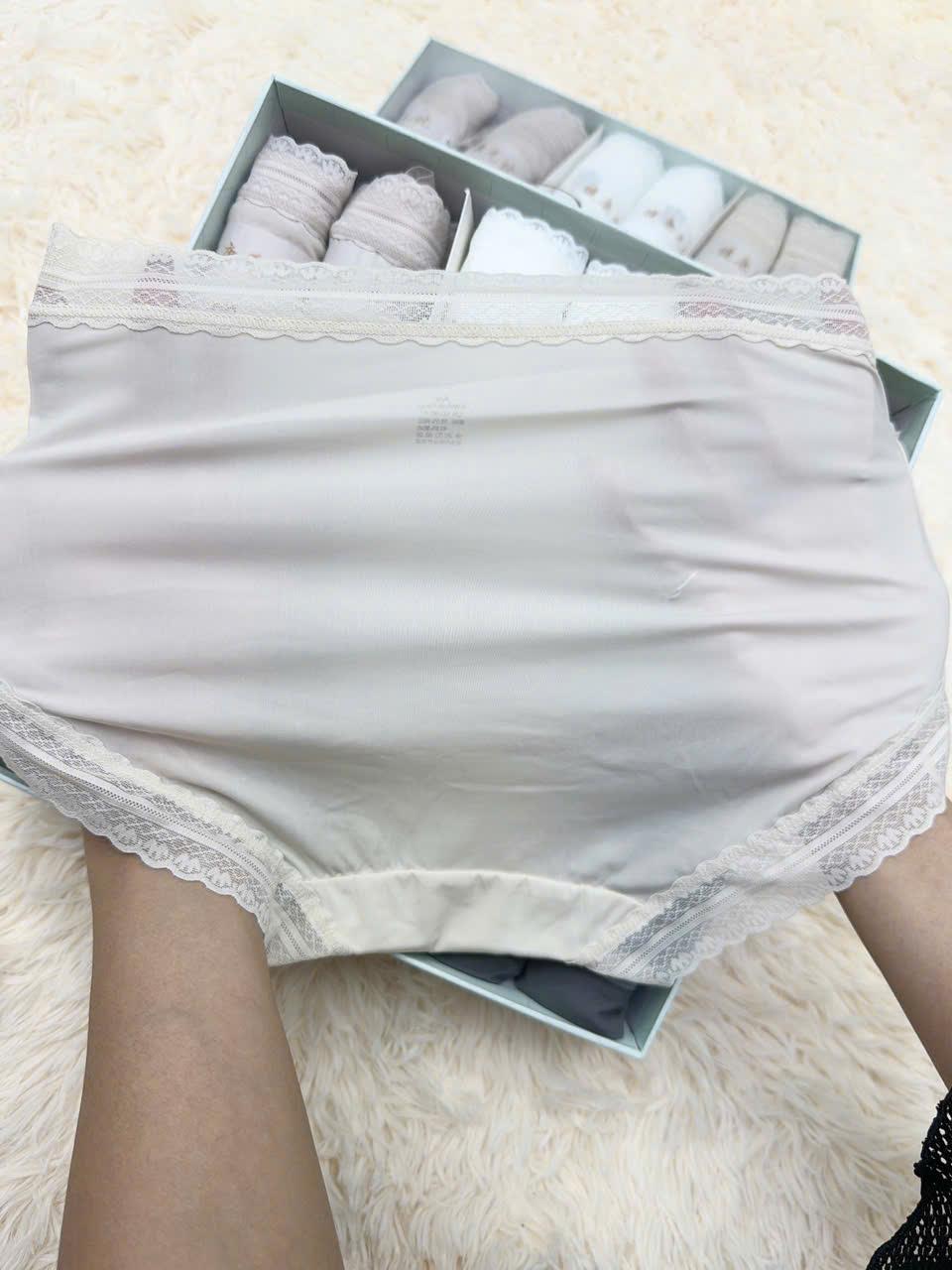 (45-65kg) Set 5 Quần Lót nữ tơ lụa mềm, độ co giãn tốt mặc thoải mái, đũng quần 5A kháng khuẩn Hàng QC Women [A118] Cotton Voi