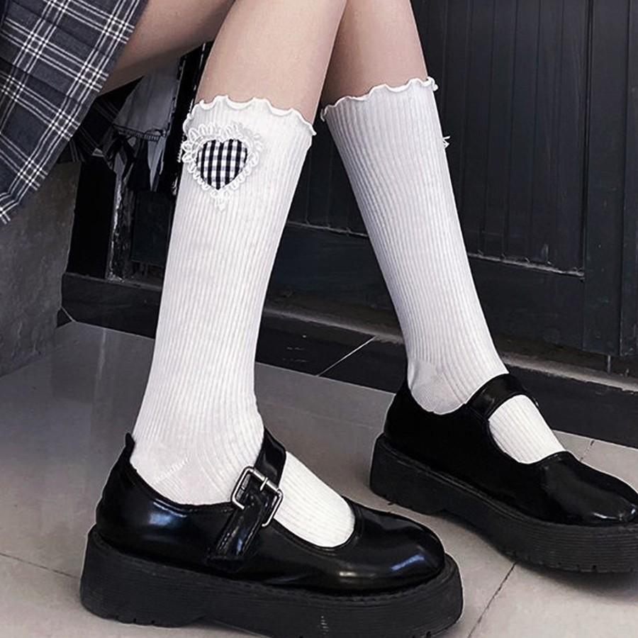 [A50] Tất Chân Nữ Cổ Cao Cá Tính, Vớ Nữ Xinh Dễ Thương Hàng QC