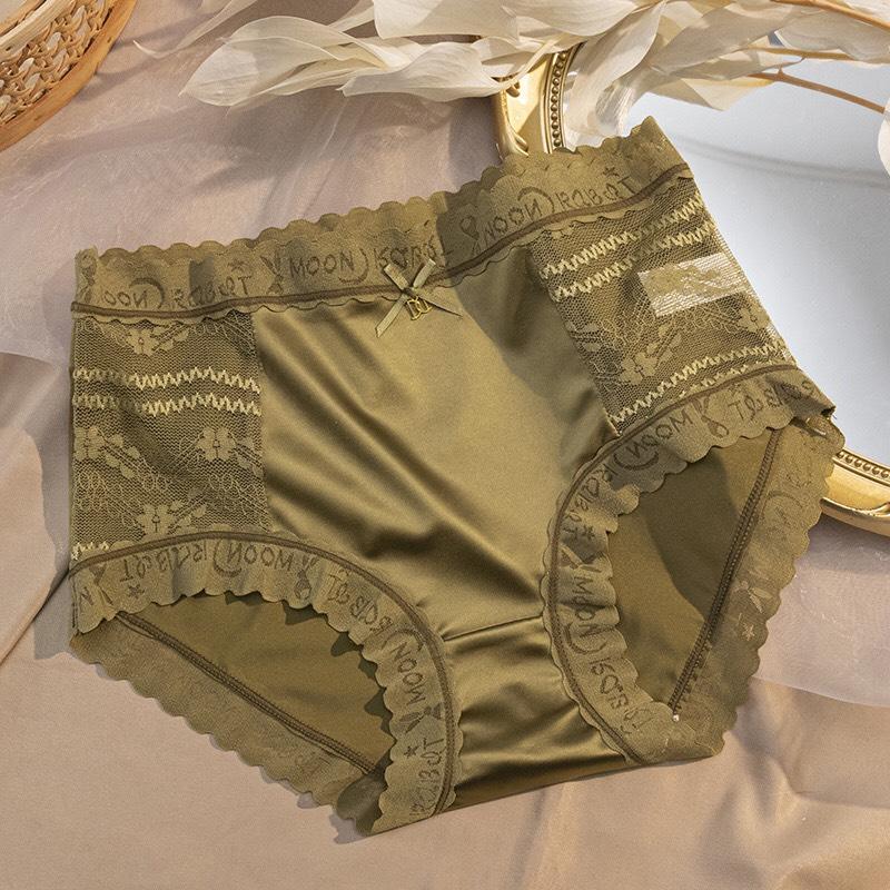 [R5] Set 5 Quần Lót Nữ Su Lụa Satin Ren Có Hông Thông Thoáng Mát Mềm Mịn sanitary  panties Women