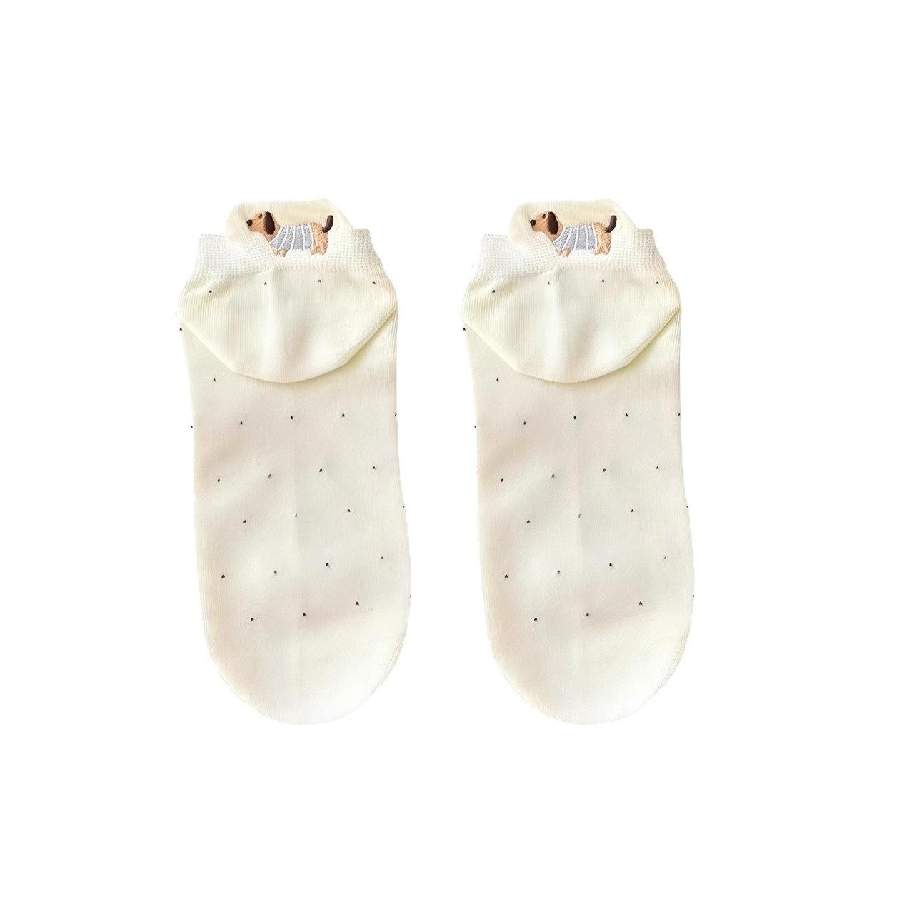 [B56] Tất Chân Nữ Cổ Ngắn Hình Cún Cute, Vớ Nữ Hàng QC