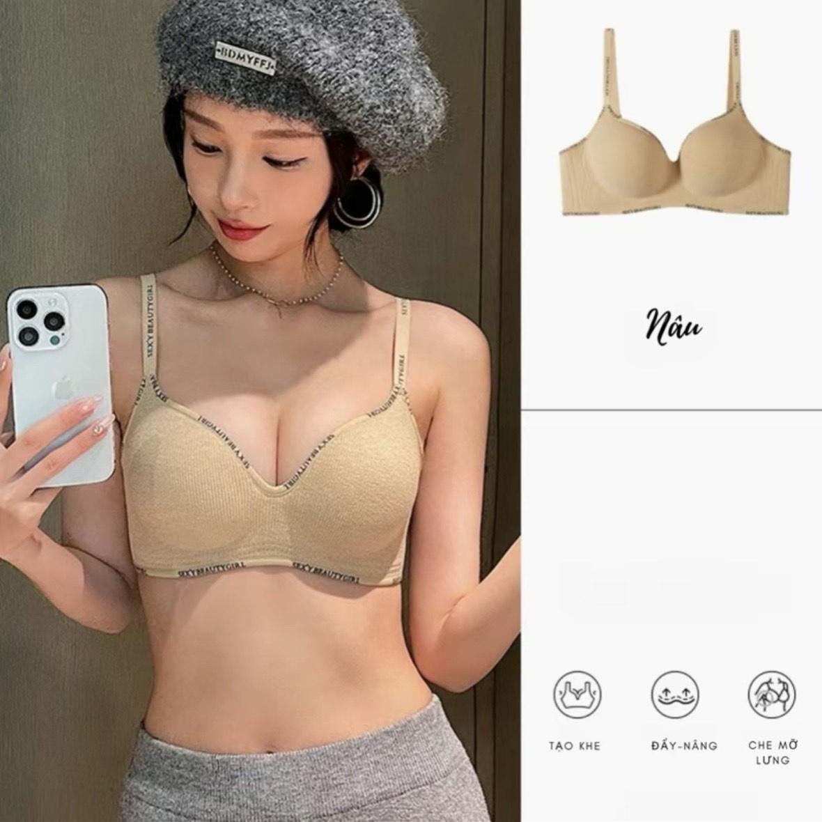 Áo Lót Gân Tăm Đệm 5cm Mút Mềm Mại, bra nâng vòng 1 [A40]