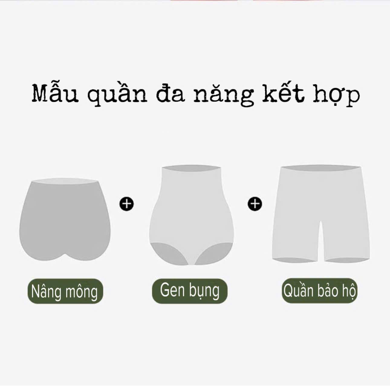 Quần Định Hình 5D hỗ trợ nâng mông, phẳng bụng dành cho nữ diện bo.dy không lộ viền Women - Xmas quần gen ÁO