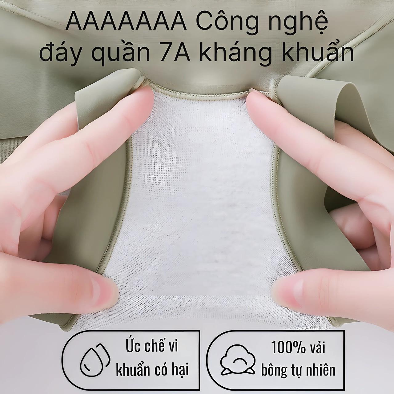 Set 5-10 Quần Lót Nữ Cotton Nguyên Chất Lành Tính, Quần Chip Vải Mềm Mại Co Giãn Tốt Kết Hợp Đáy Quần 7A Kháng Khuẩn 678#