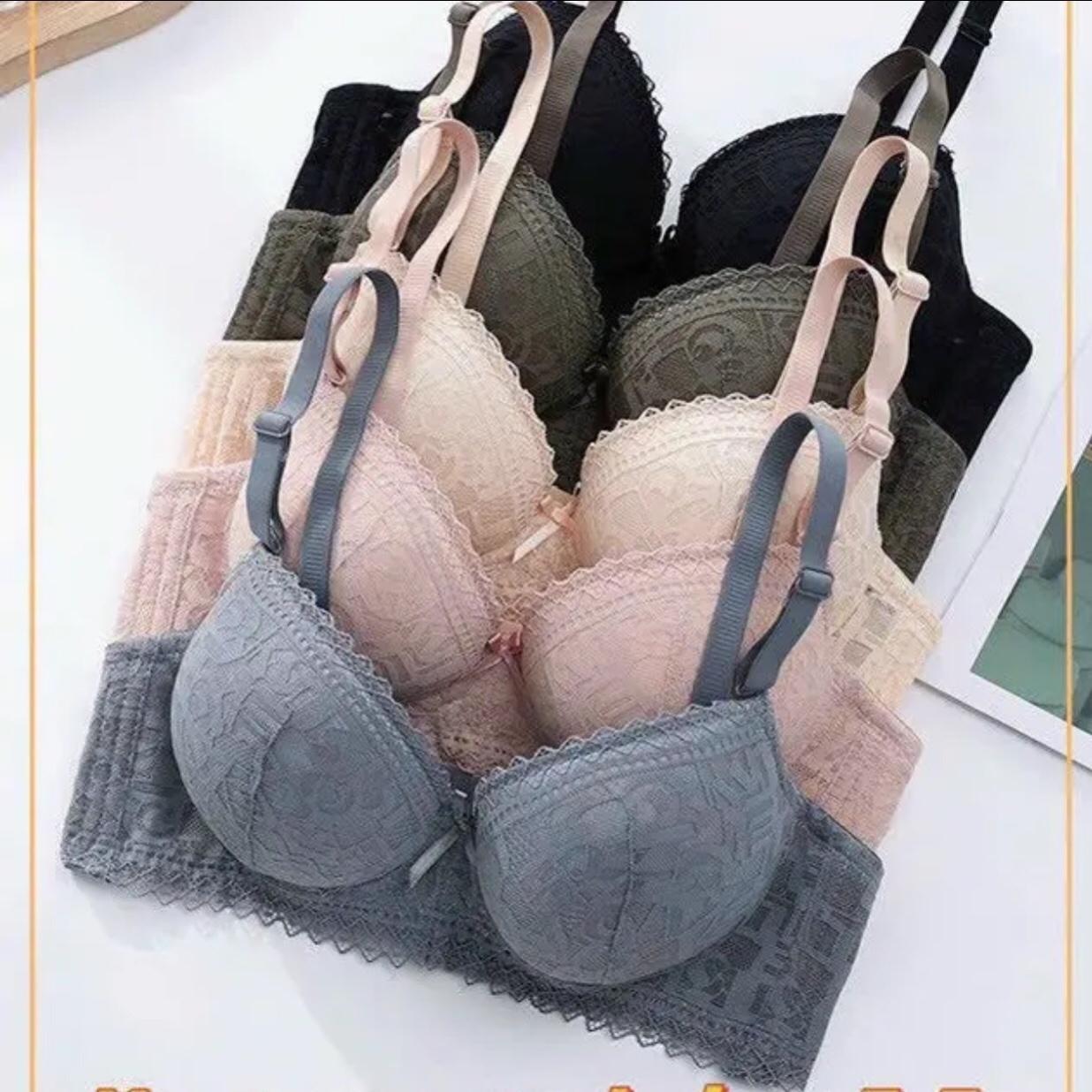 [912] Áo Lót Ren Ko Gọng Đệm Dày 5.5cm Nâng V1 Bra Đen Kem