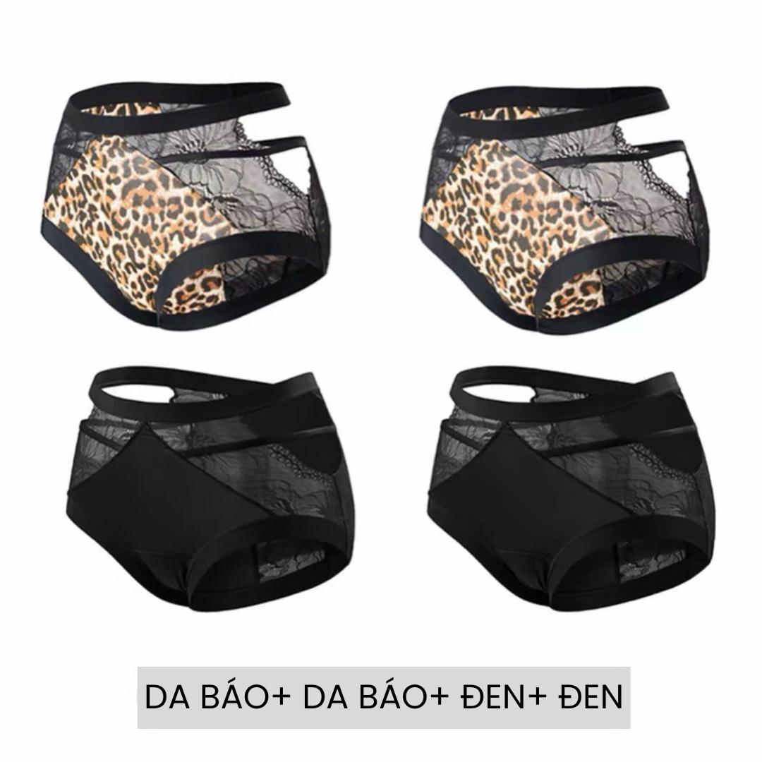 [LOT CHIC 58] Combo 2-4 Quần Lót Nữ Phong Cách Pháp Gợi Cảm Phối Ren Cao Cấp, Thiết Kế Hở Eo Cut Out Quyến Rũ, Chất Liệu Lụa Satin Phối Ren Mềm Mại