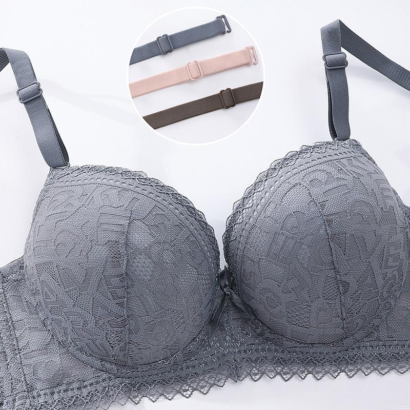 [912] Áo Lót Ren Ko Gọng Đệm Dày 5.5cm Nâng V1 Bra Đen Kem