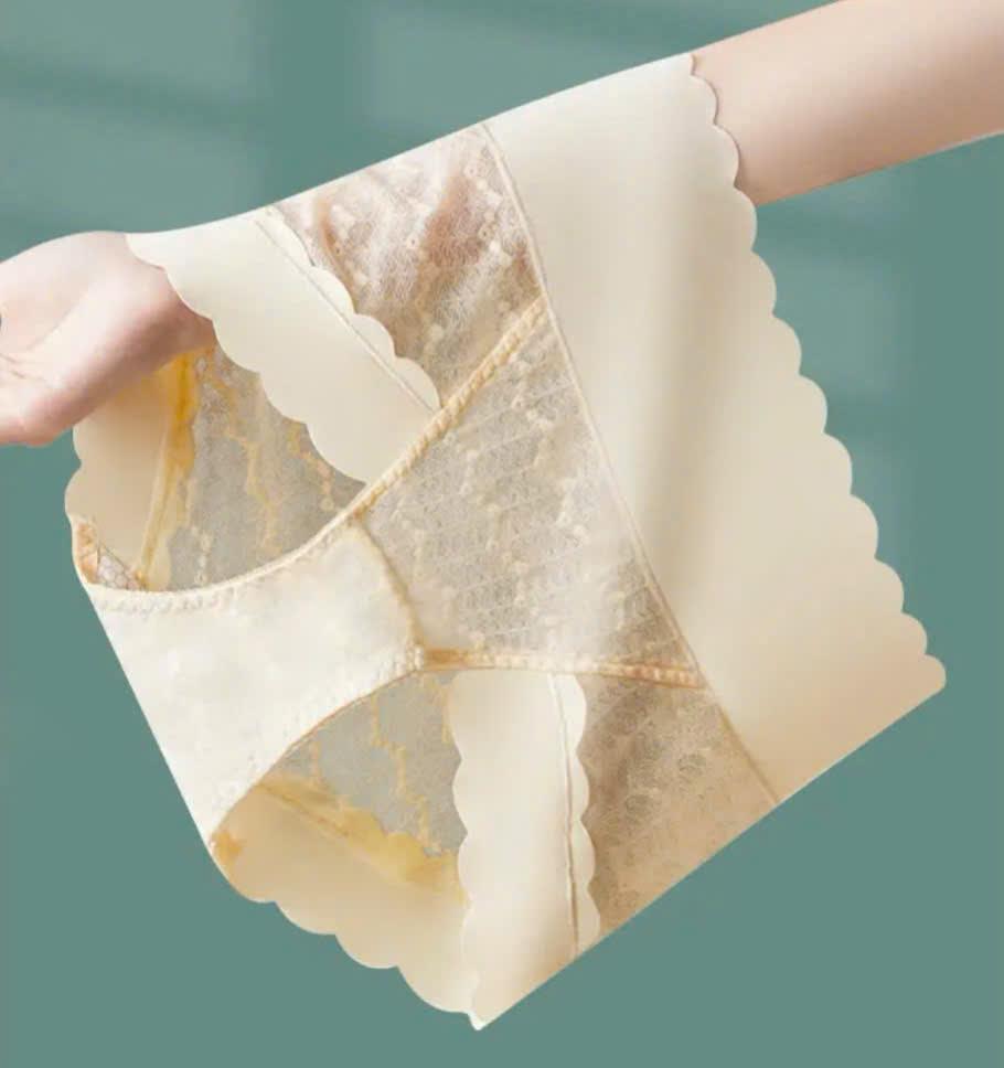 Set 3 Quần Lót Nữ Lưng Cao Phối Ren Mềm Mại, Quần Chip Cao Cấp Hàng QC Có Đũng Kháng Khuẩn [X89]