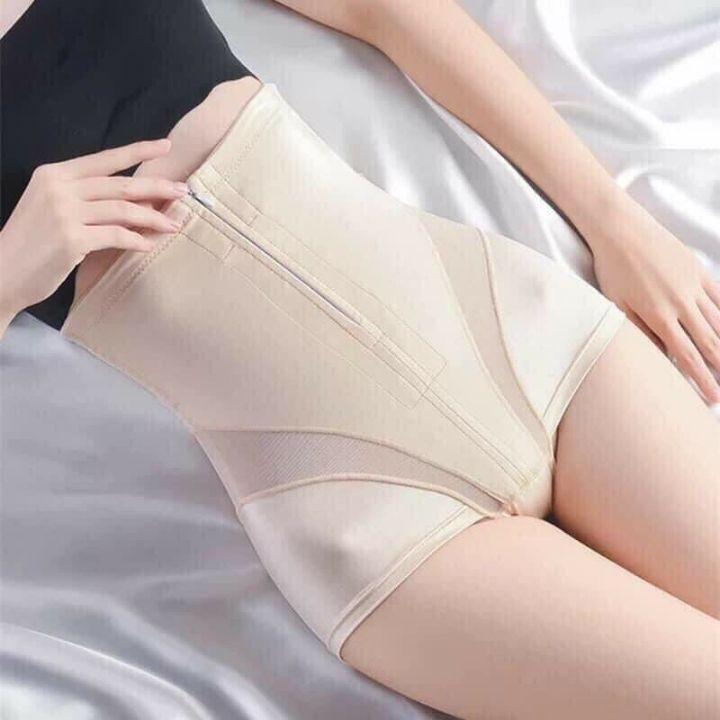 Quần cạp cao chất lụa thiết kế khóa kéo tiện lợi cho Nữ